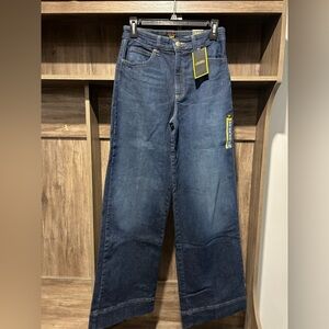 Lee Dark Blue Wide Leg Denim Trousers